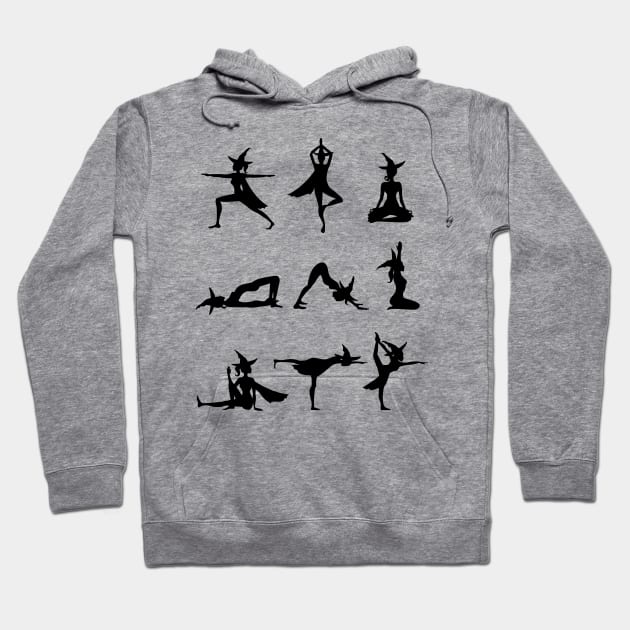 Yoga Halloween Witch Hoodie by KsuAnn